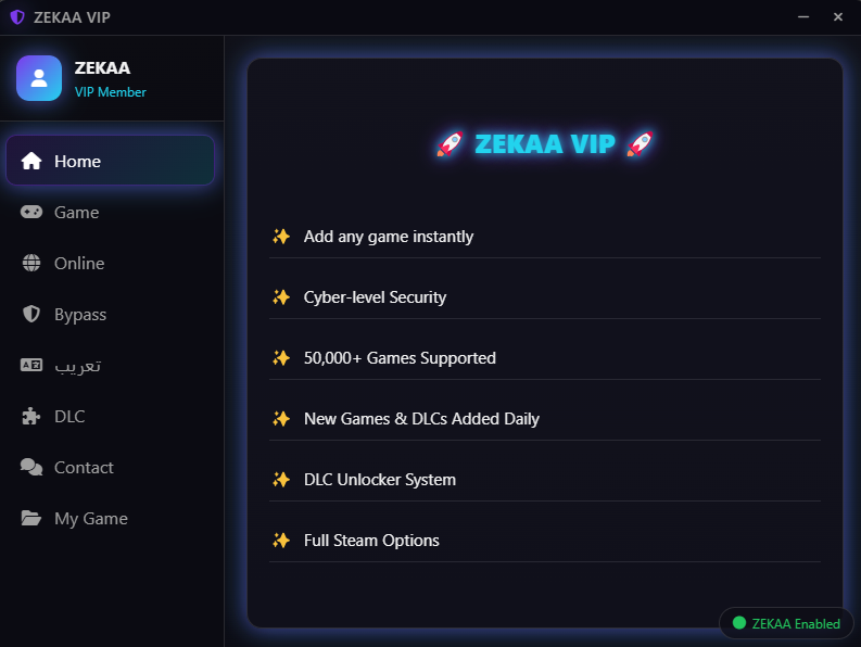 ZEKAA-INJECTOR Interface